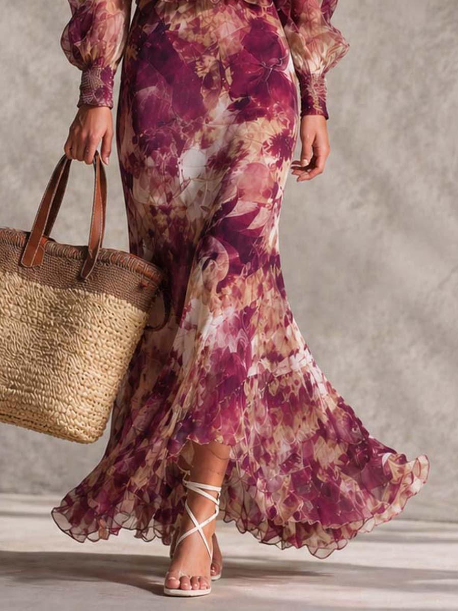 Rose Pink Off-Shoulder Maxi Dress
