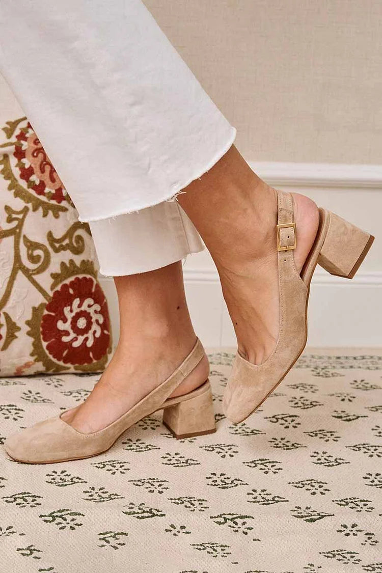 Rica | Chunky Slingback Heels