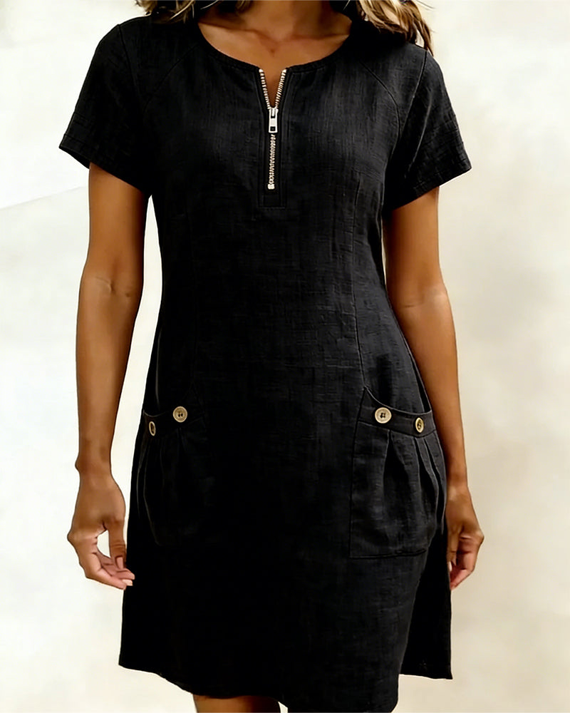 Vania - Dress with Zip Pocket