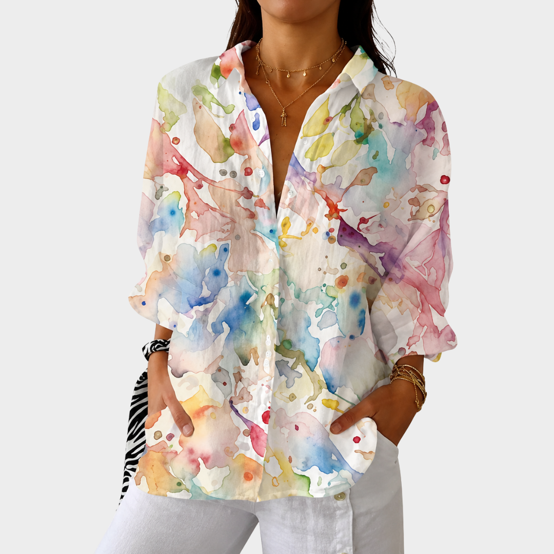 Juliana | Light Colorful Blouse with Print
