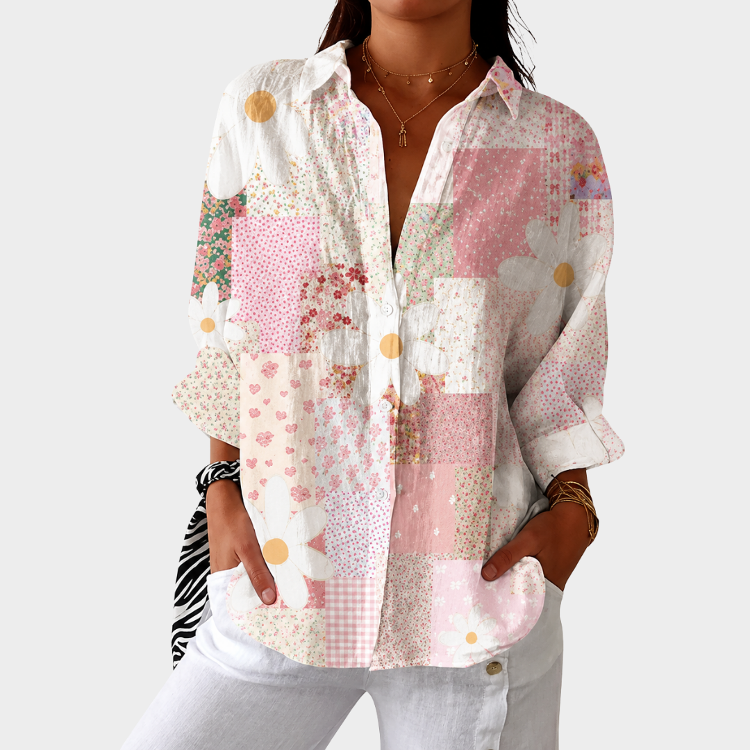 Victoria | Lightweight Colorful Printed Blouse