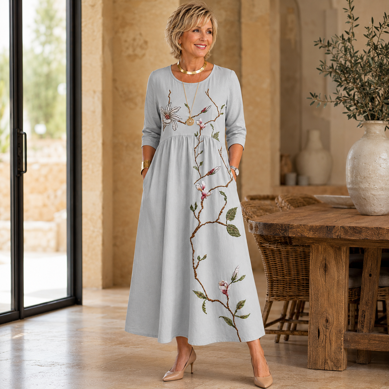 Silver Meadow Blossom Dress