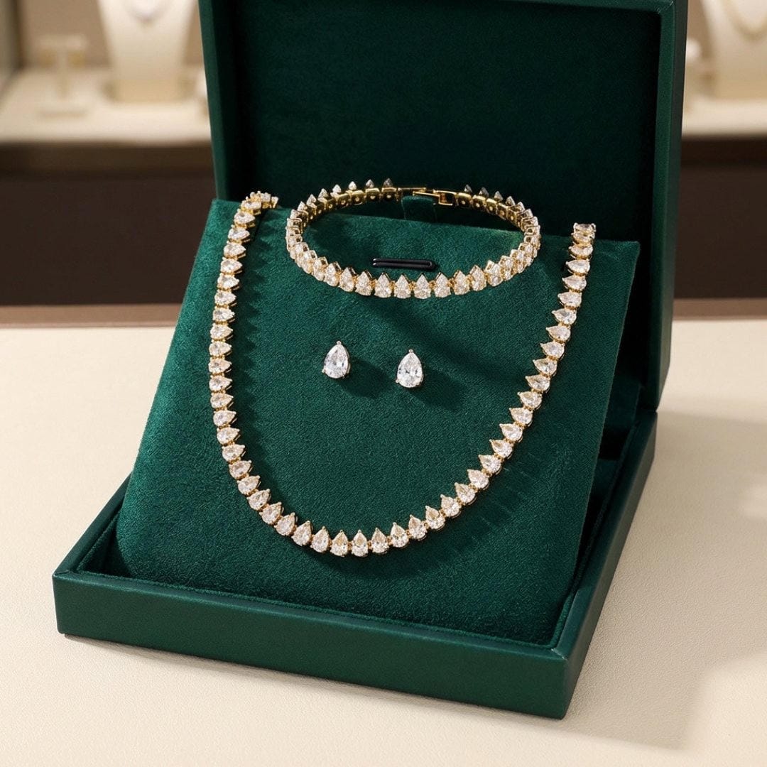 Cubic Zirconia Bridal Full Set
