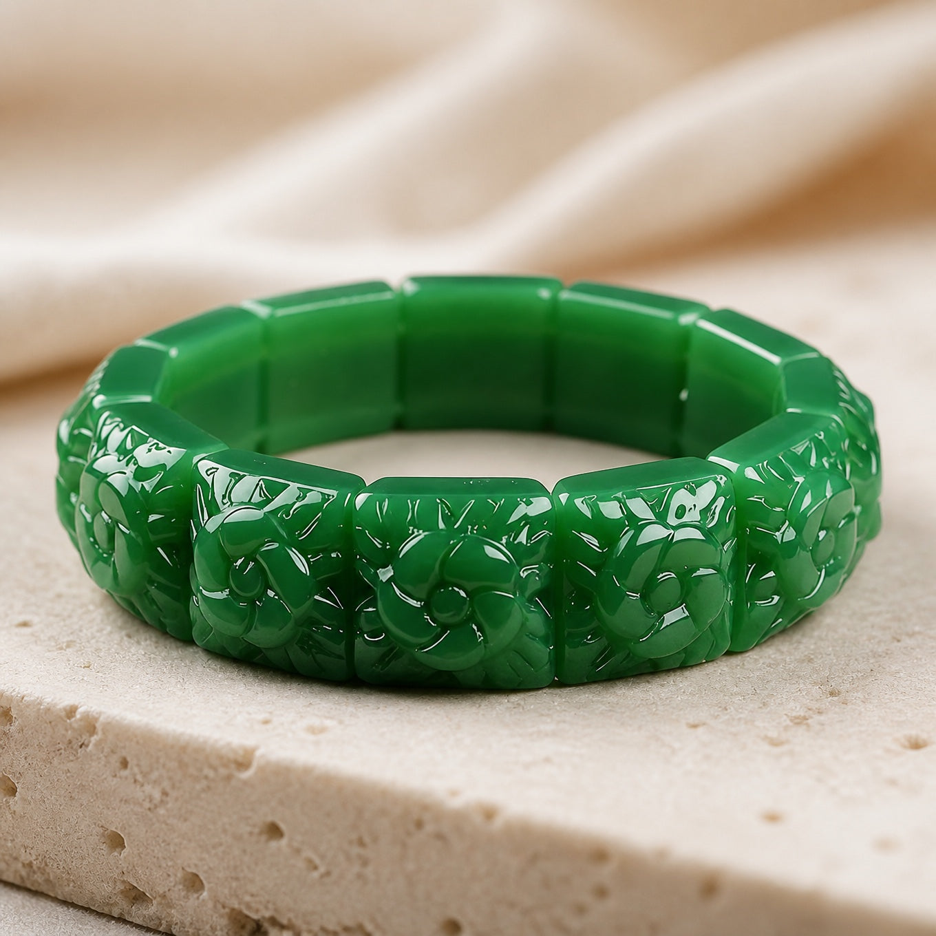 Trendy Jade | Flower Bracelet