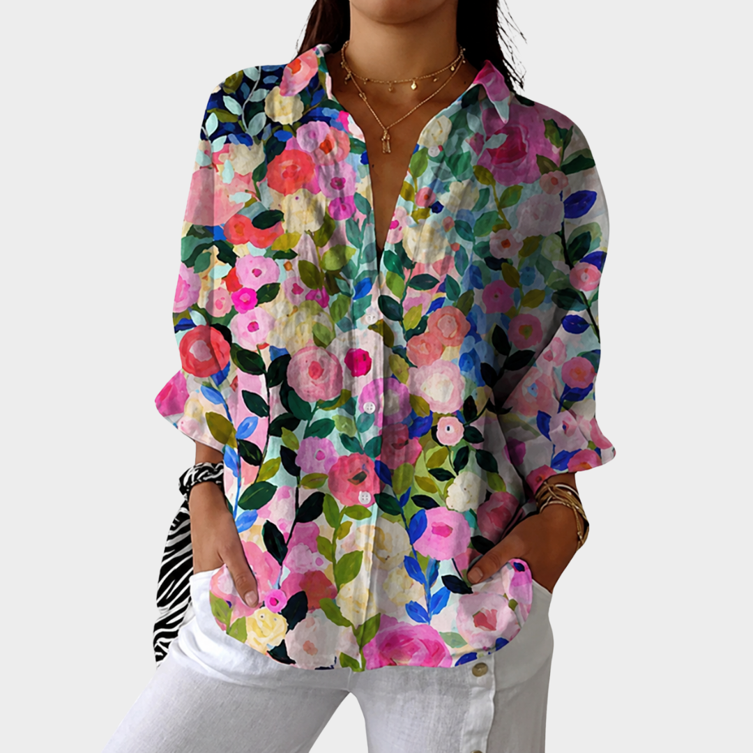 Tessa | Light Colorful Blouse with Print