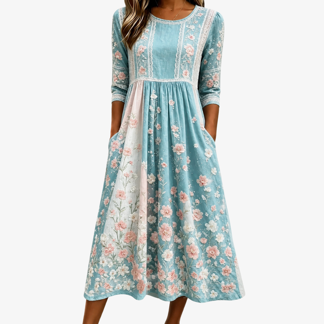 Spring Blossom Midi Dress