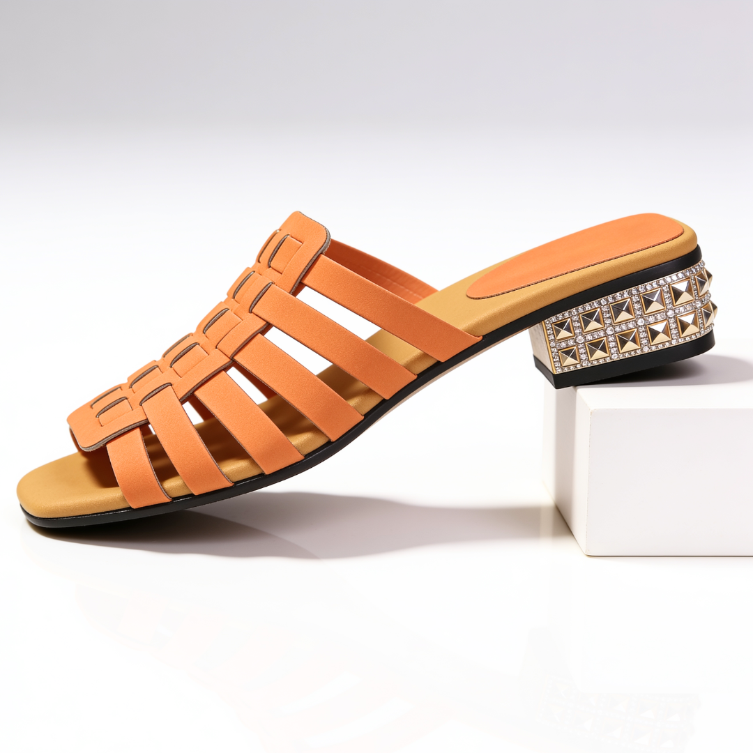 Coralie Woven Slides