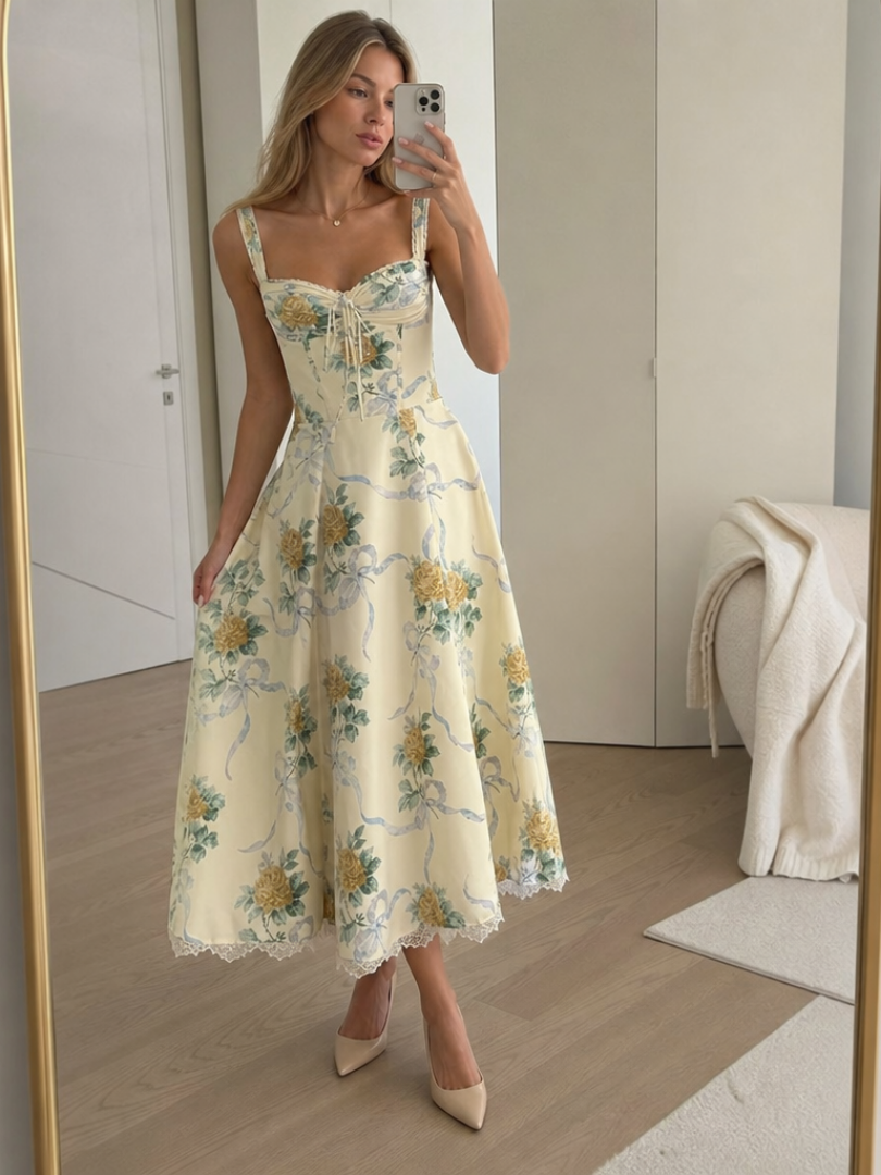 Lynn | Soft Corset Midi Dress