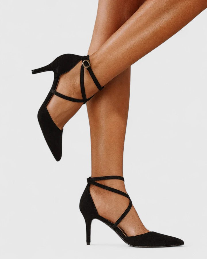 Veylah | Classy Pointed Toe Real Leather Heels