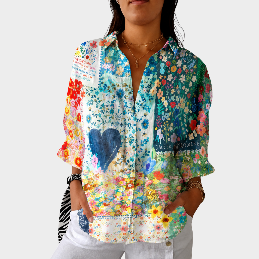 Vivienne | Lightweight Colorful Printed Blouse