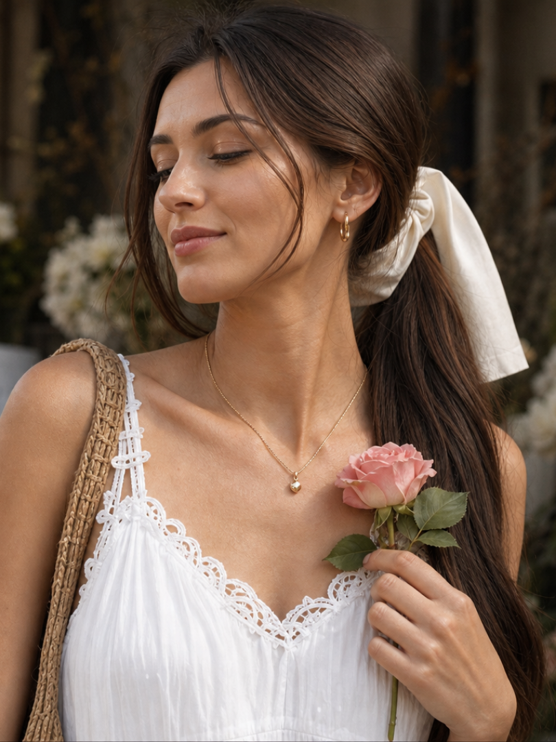 Lorelei | Robe mi-longue superposée en dentelle à fines bretelles