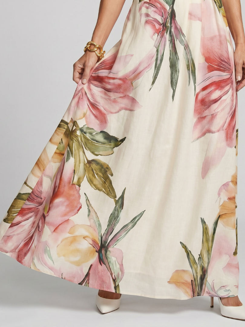 Hester | Robe longue dos-nu fluide