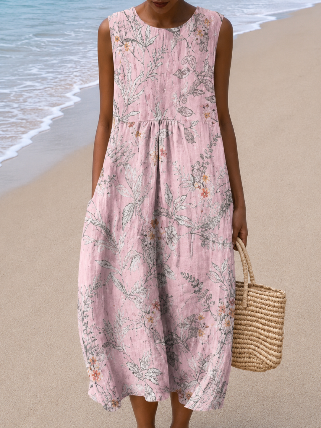 Brooklyn - Sleeveless Midi Dress with Relaxed Cut for Women