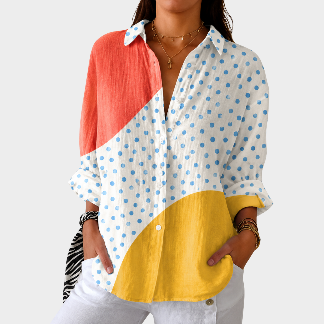 Audrey | Lightweight Colorful Printed Blouse