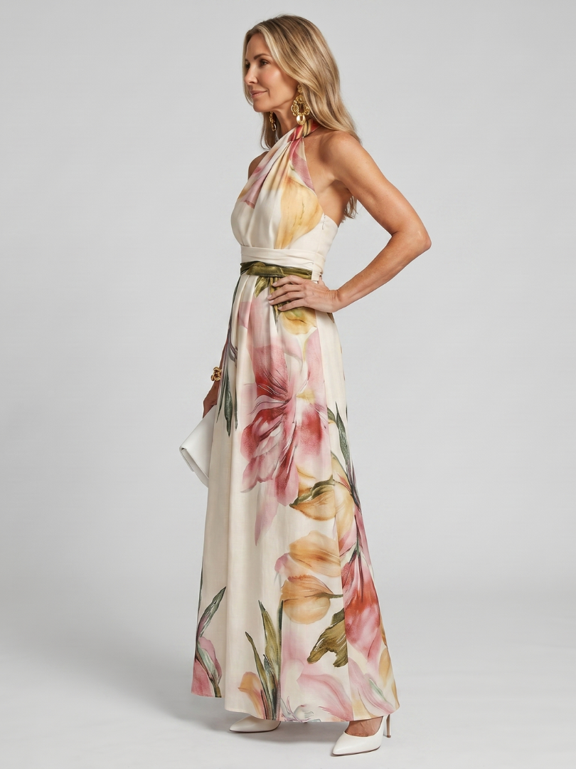 Hester | Robe longue dos-nu fluide