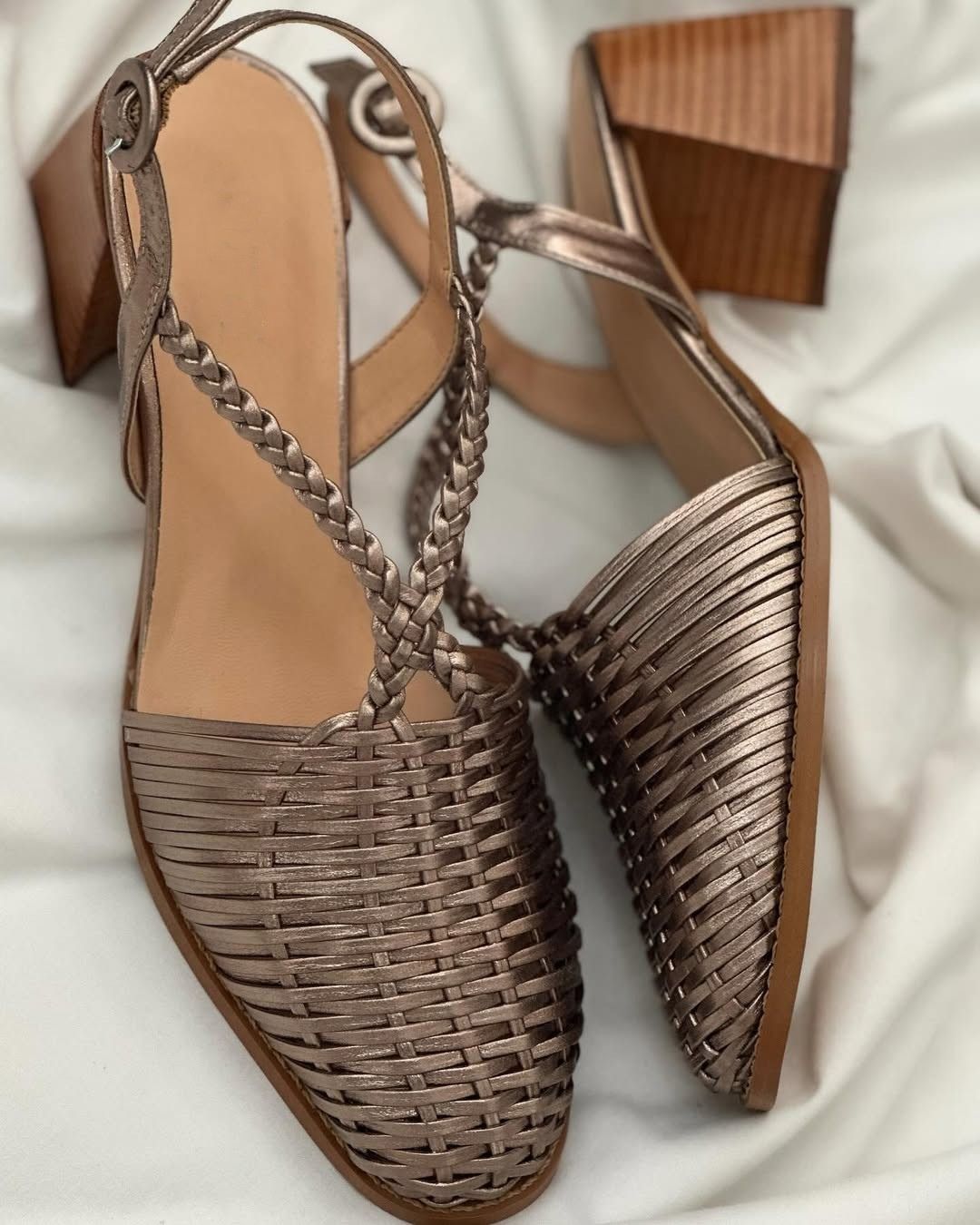 Kaye | Woven Block Heels