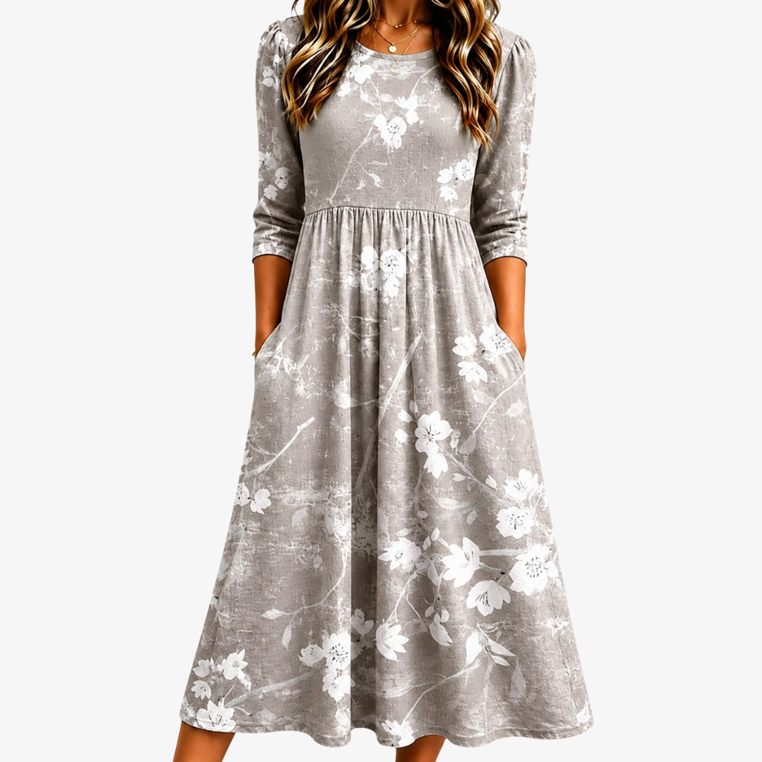 Silver Blossom Grace Dress