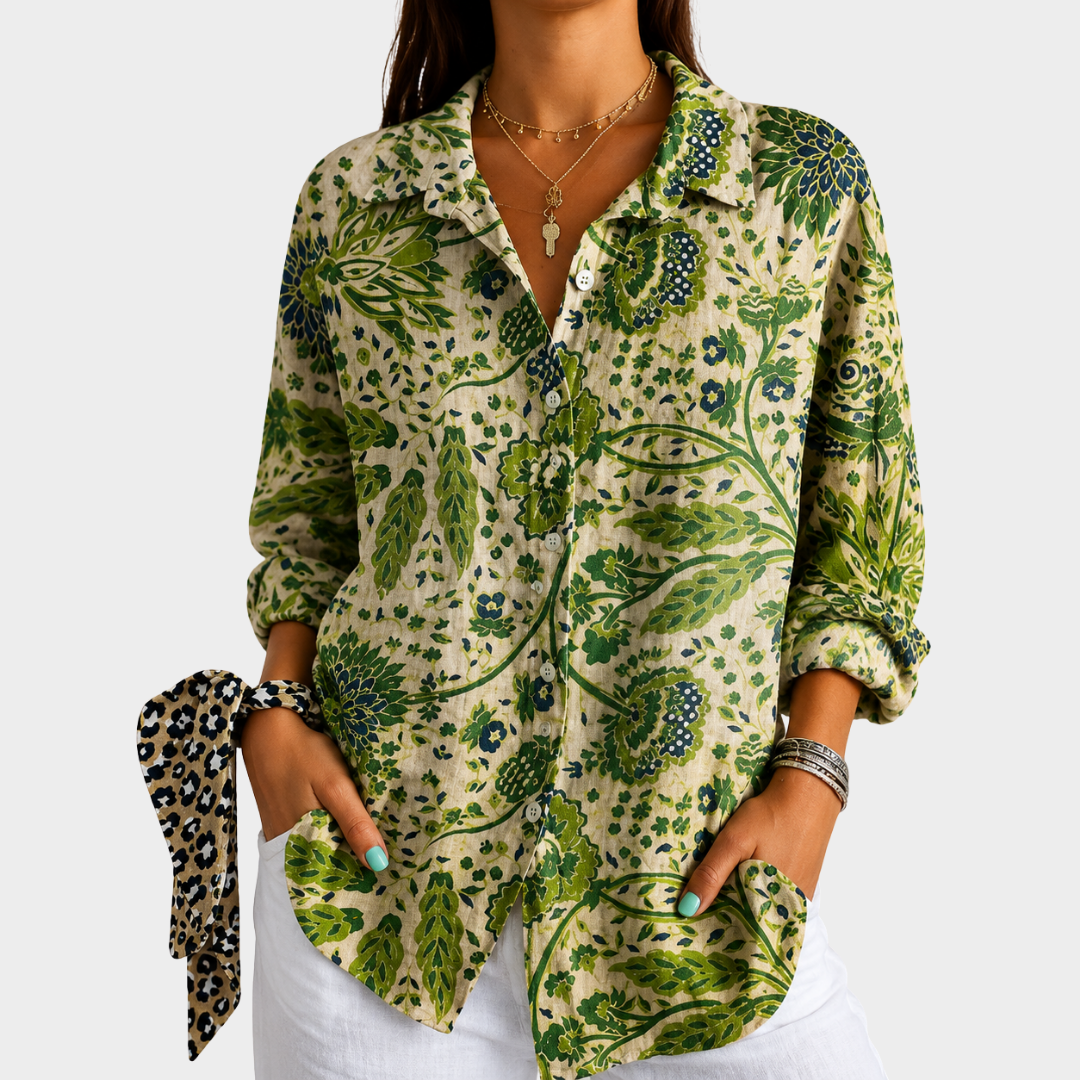 Celeste | Verdant Garden Escape Blouse