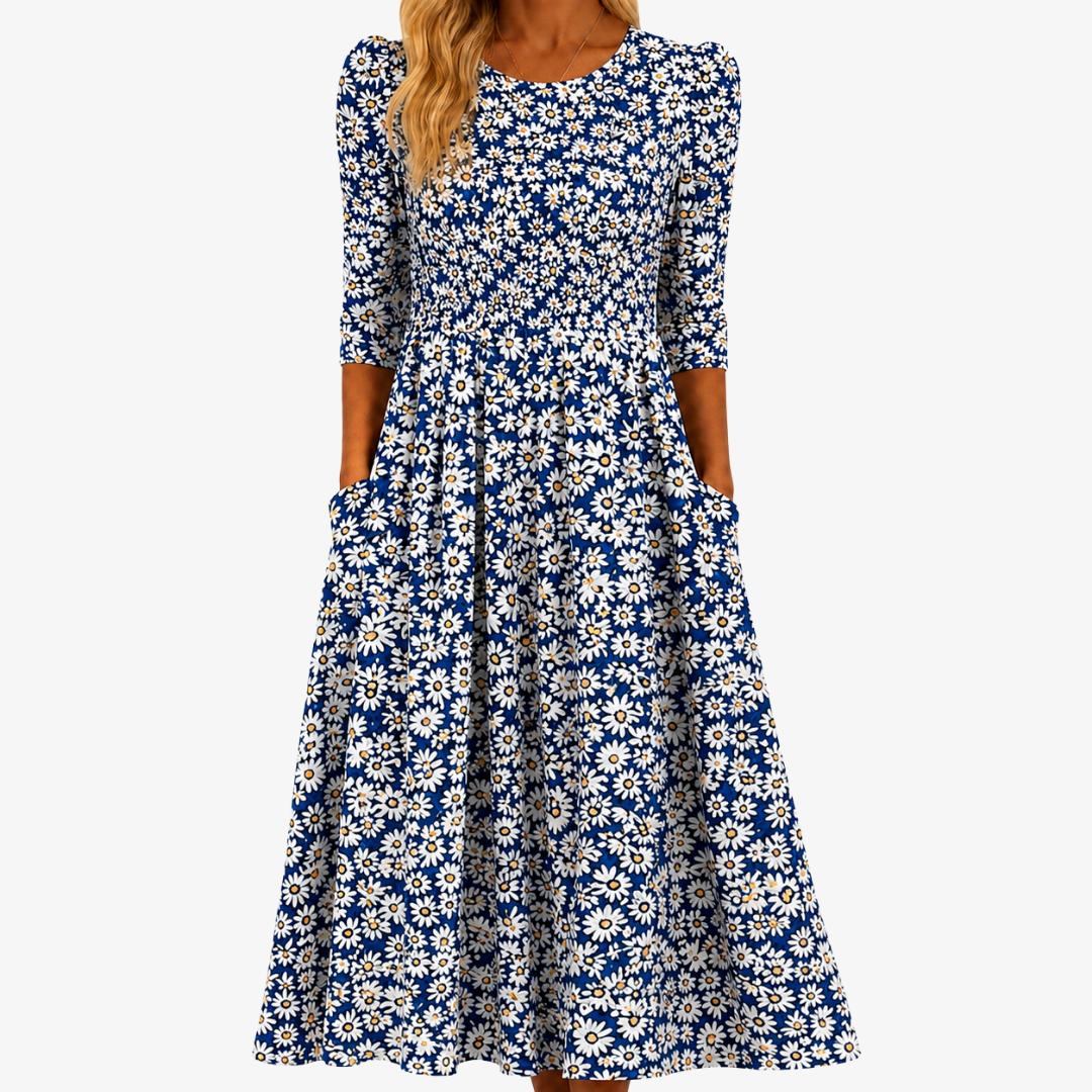 Blue Daisy Garden Dress
