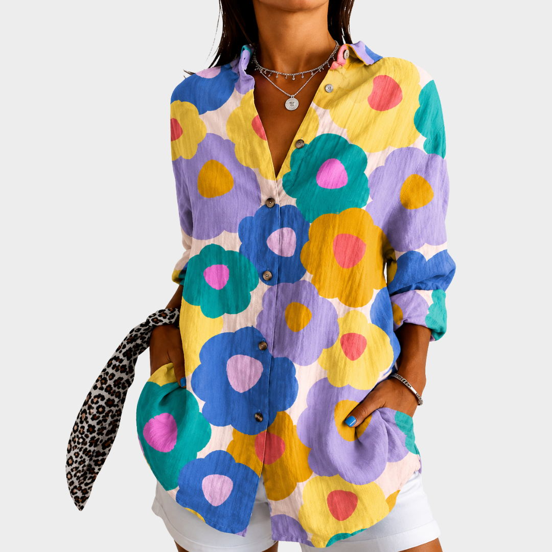 Charlotte | Pastel Bloom Garden Blouse