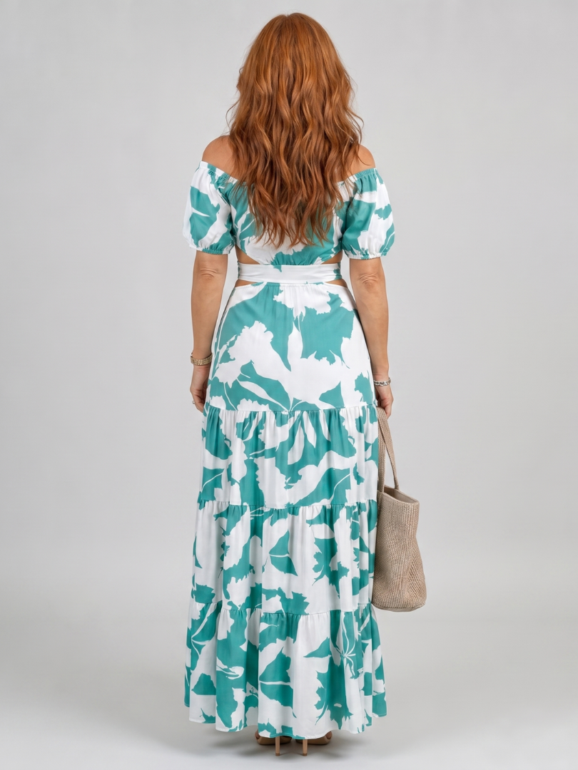 Arden | Off-Shoulder Cutout Waist Maxi Dress