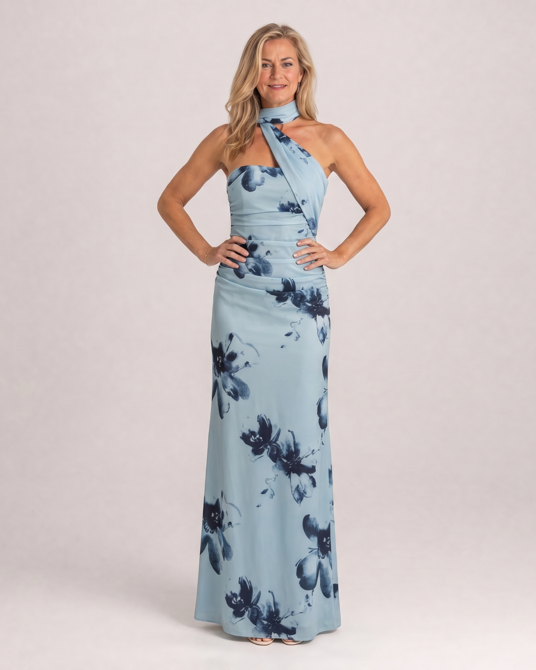 Aurelia | One-Shoulder Halter Maxi Dress