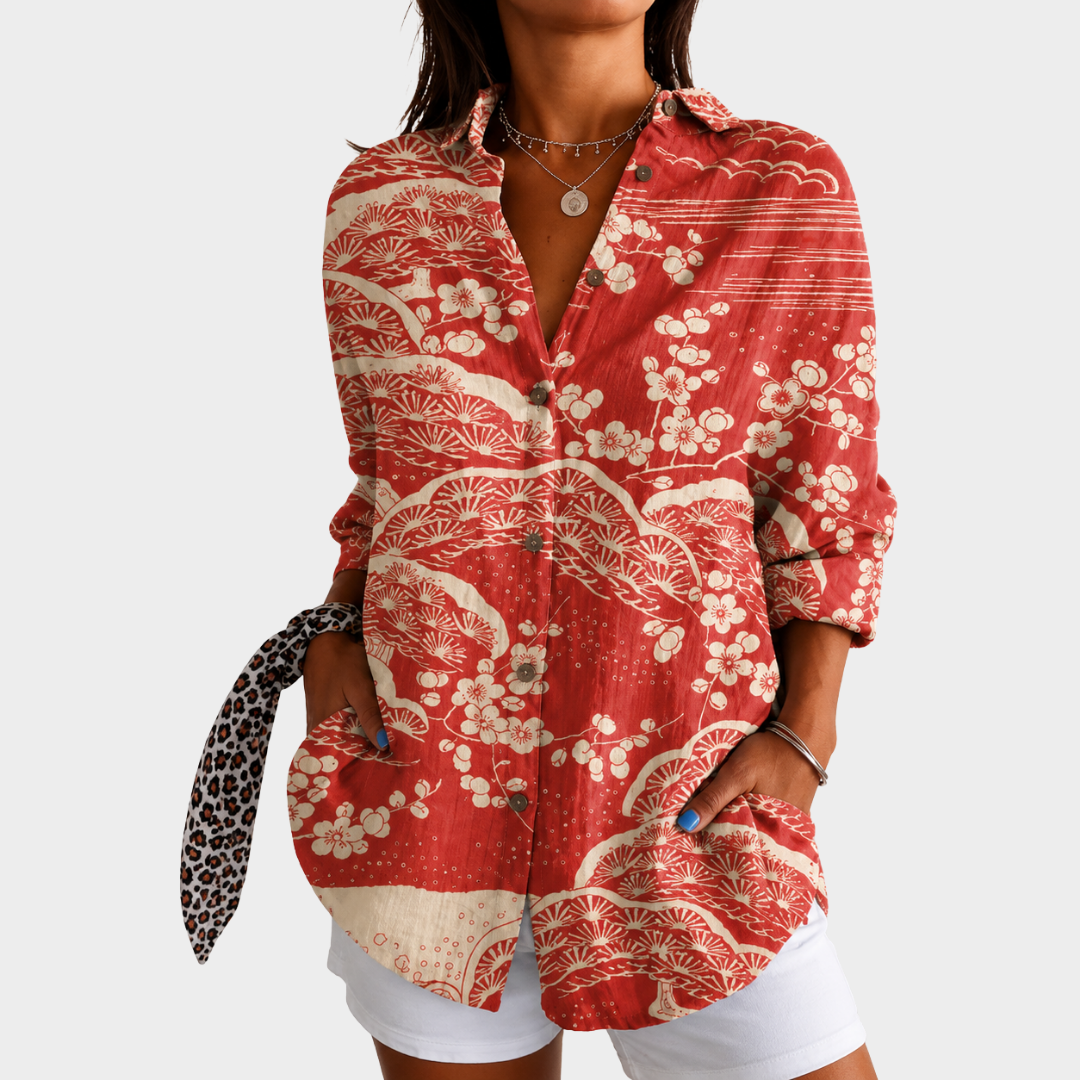 Diana | Sunset Blossom Coastal Shirt