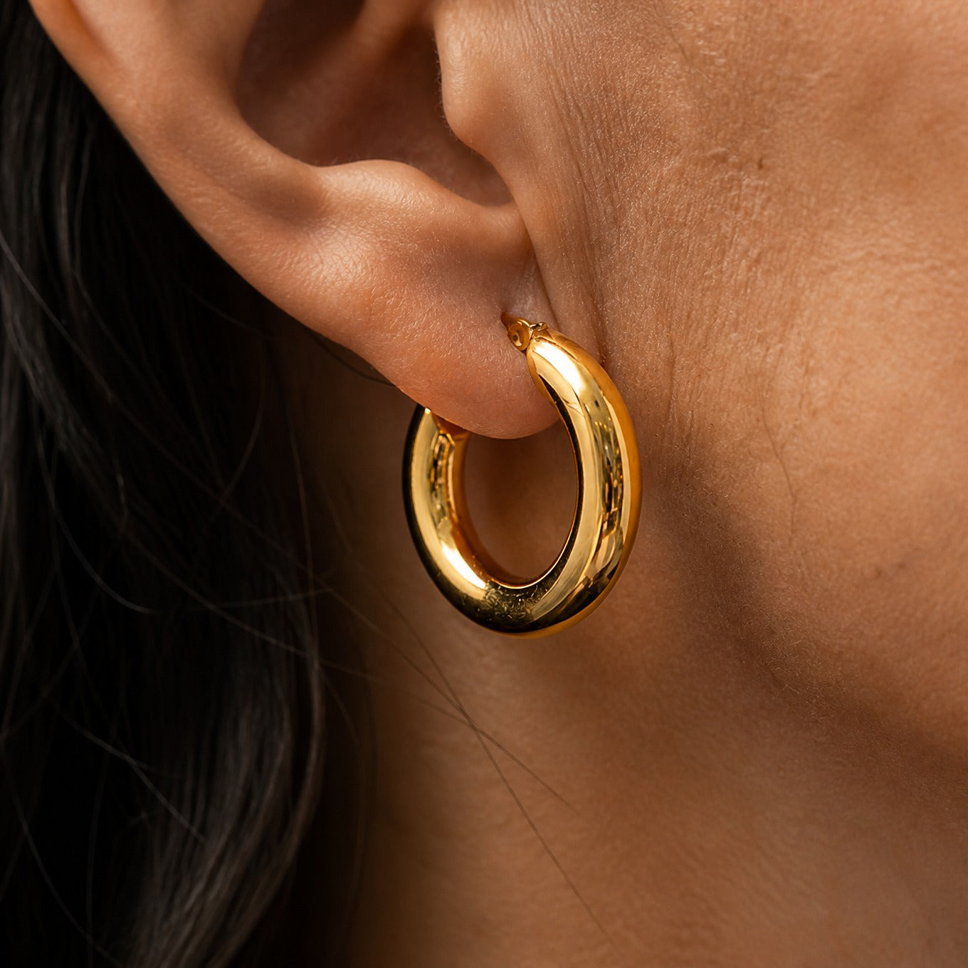 Golden Muse Hoop Earrings