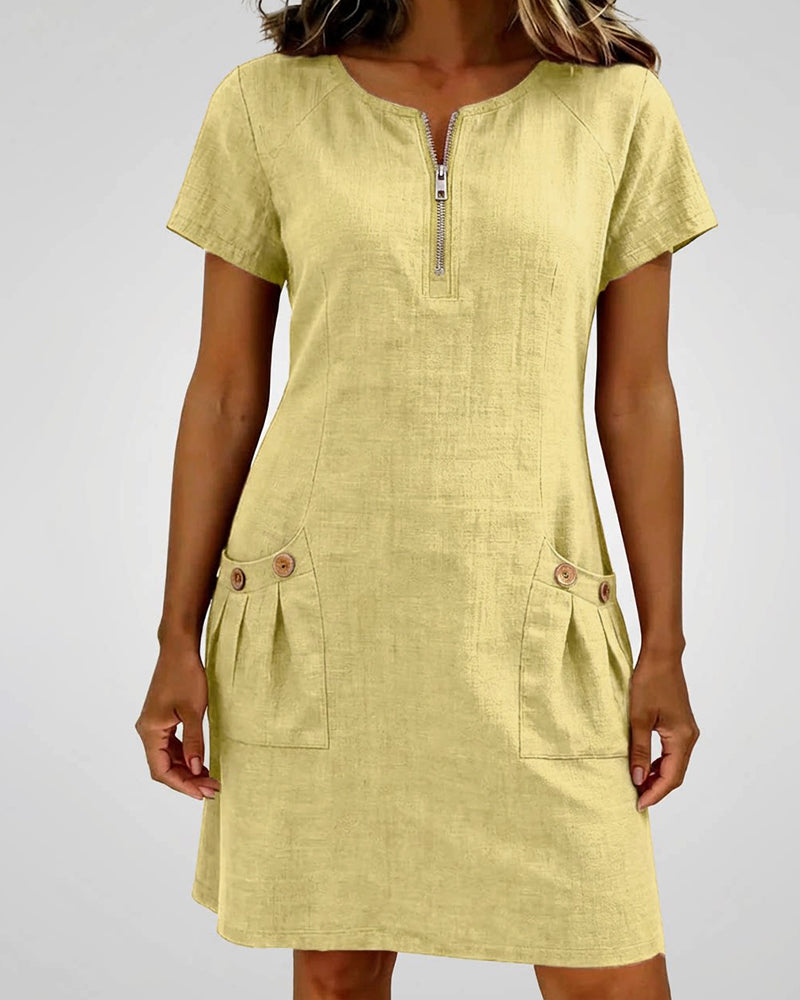 Vania - Dress with Zip Pocket