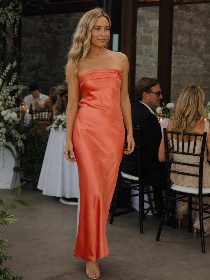 Smoge | Robe midi bustier coupe ajustée