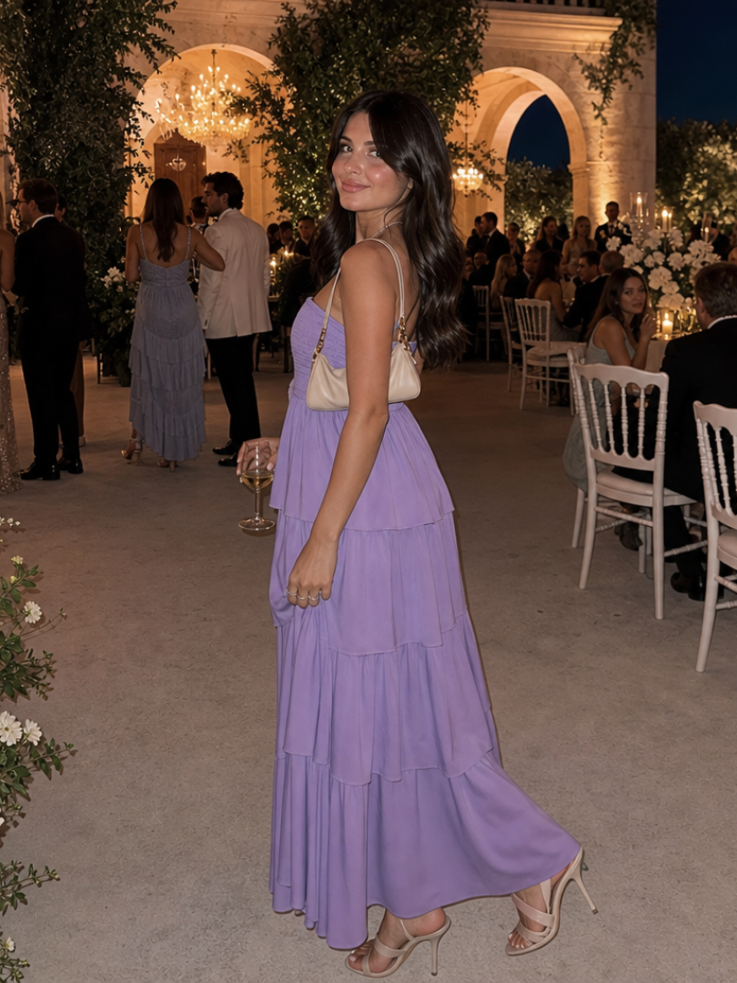 Gemma | Robe midi bustier smockée