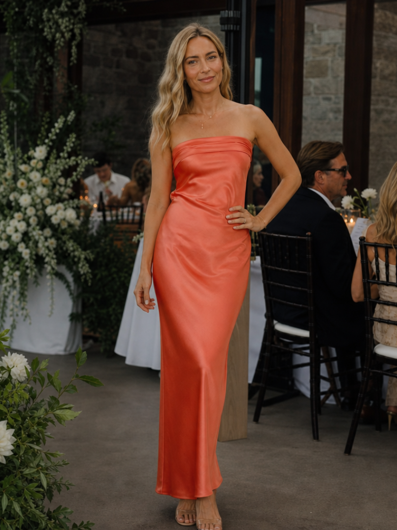 Smoge | Robe midi bustier coupe ajustée