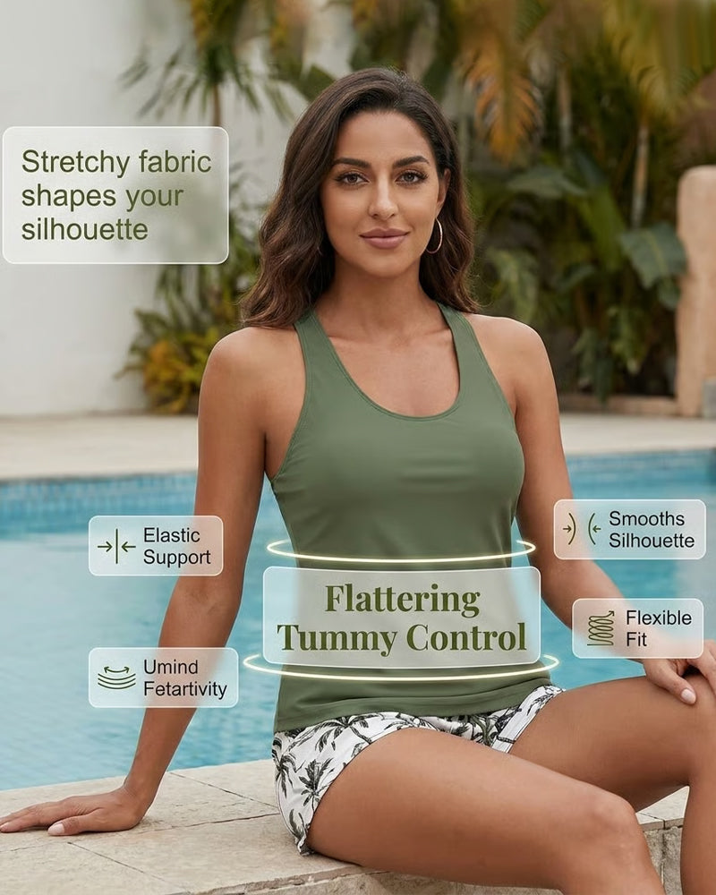 Maren | Three-Piece Tankini Bikini and Cover-Up Set