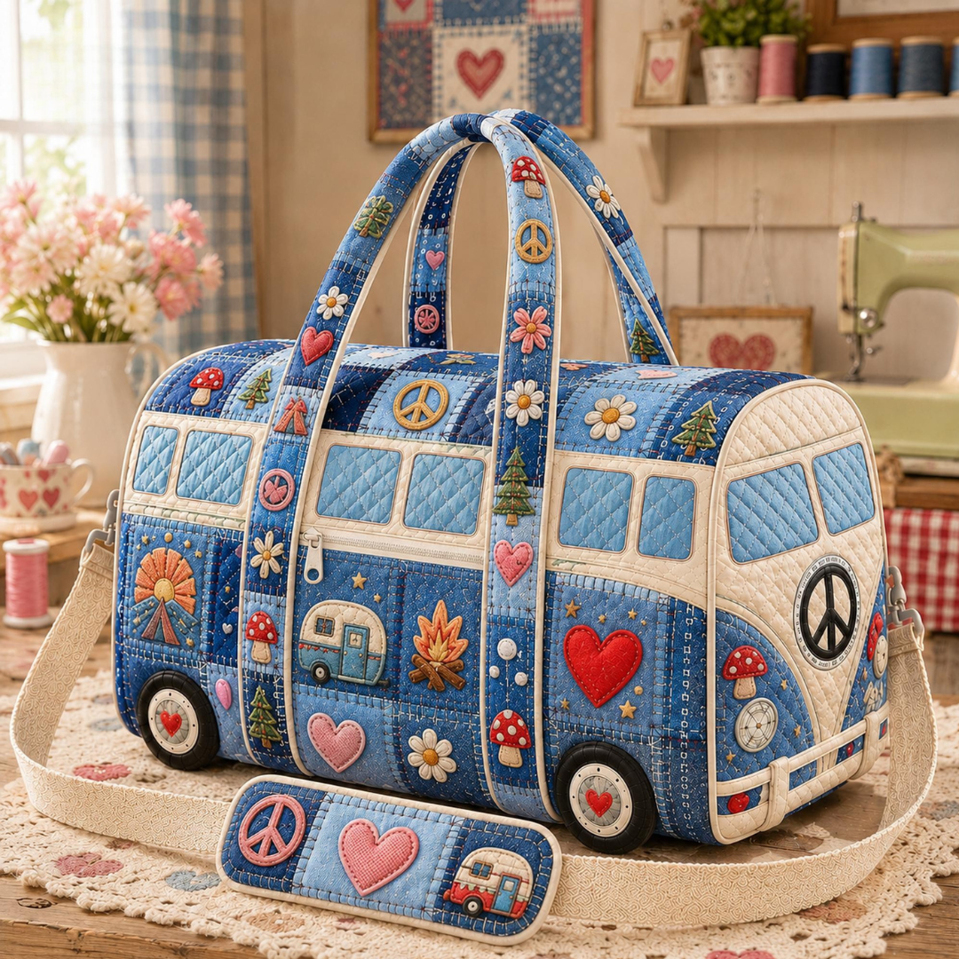 Camper Van Quilted Travel Bag