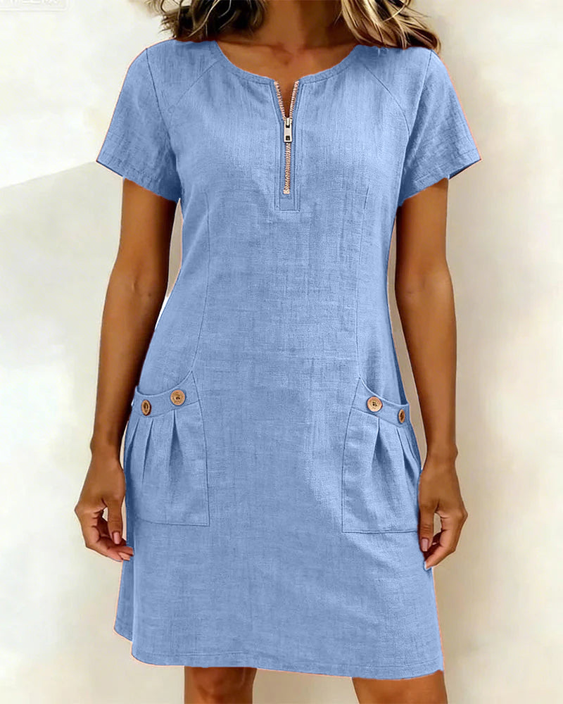 Vania - Dress with Zip Pocket