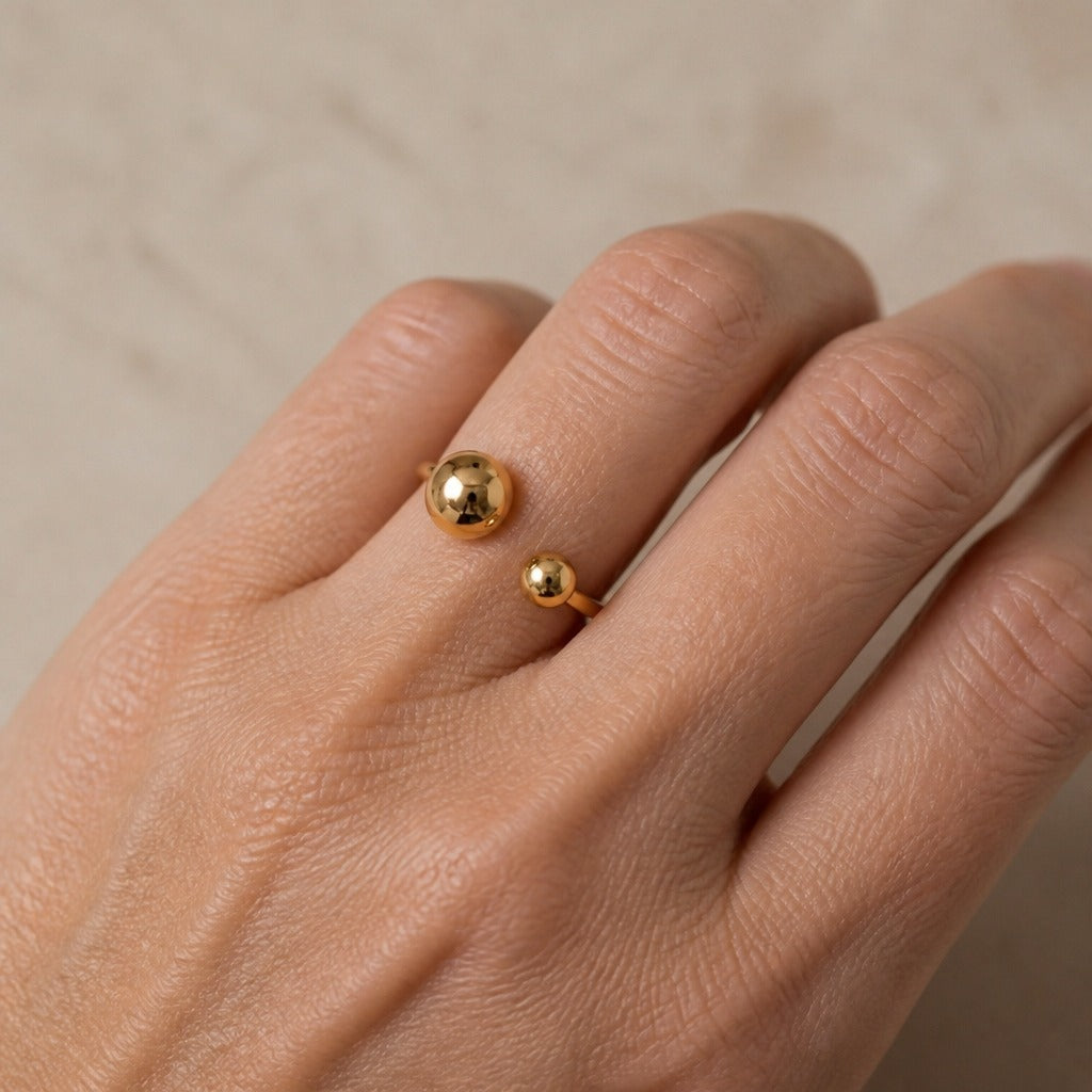 Noble Orbital Gold Ring