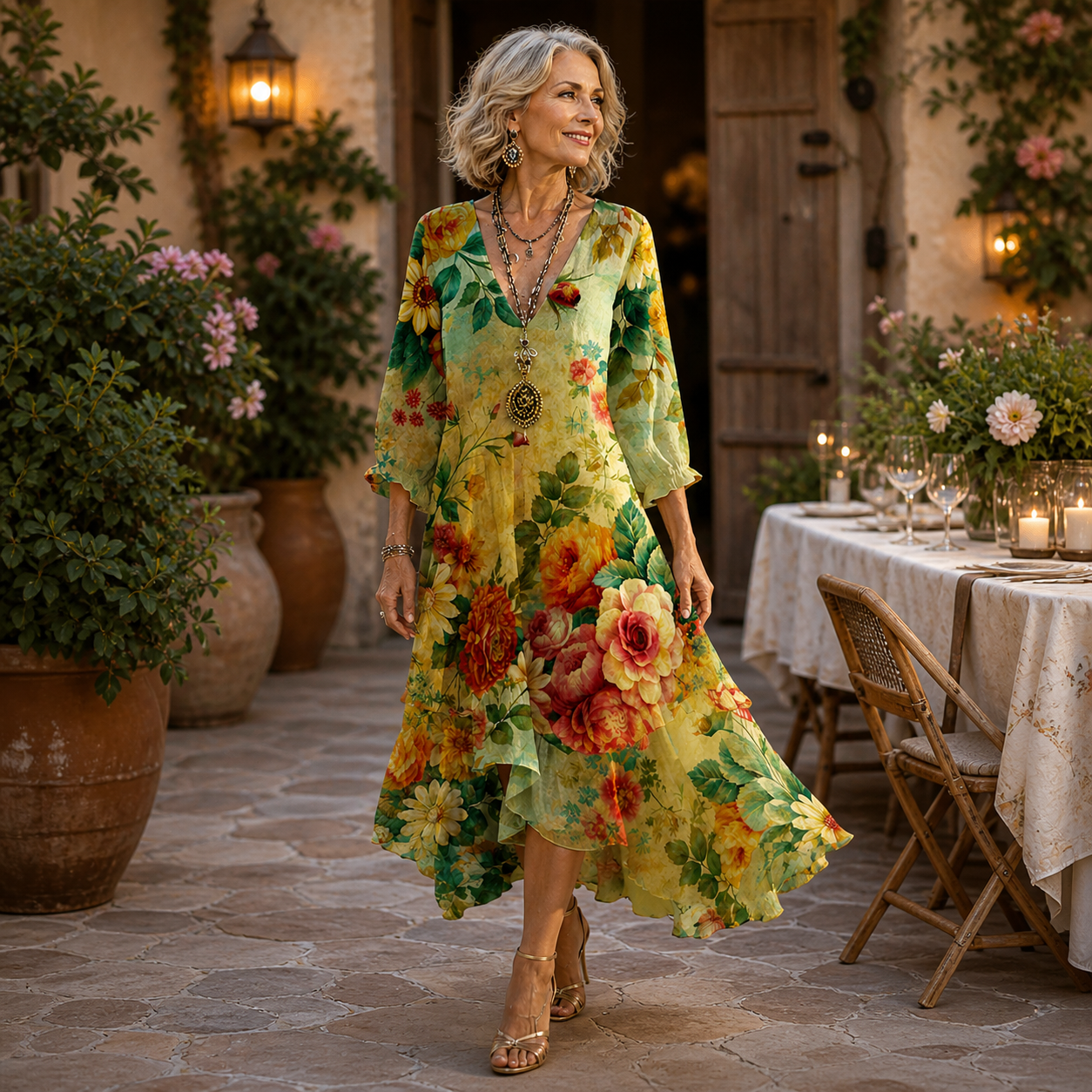 Janessa Floral Midi Dress