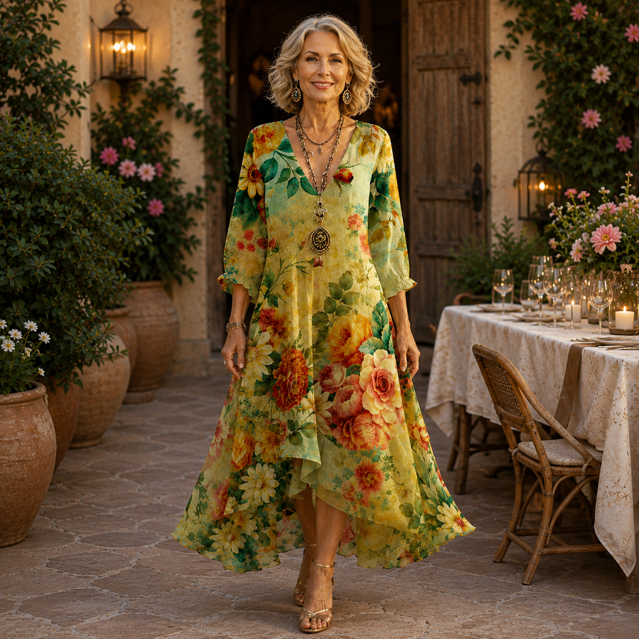 Janessa Floral Midi Dress
