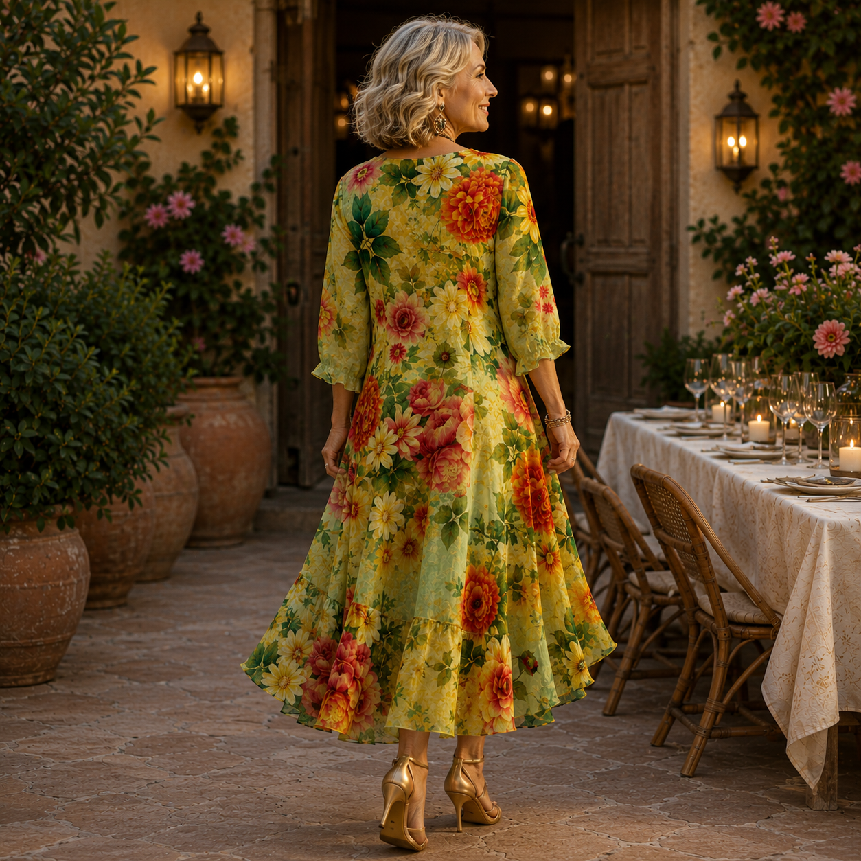 Janessa Floral Midi Dress