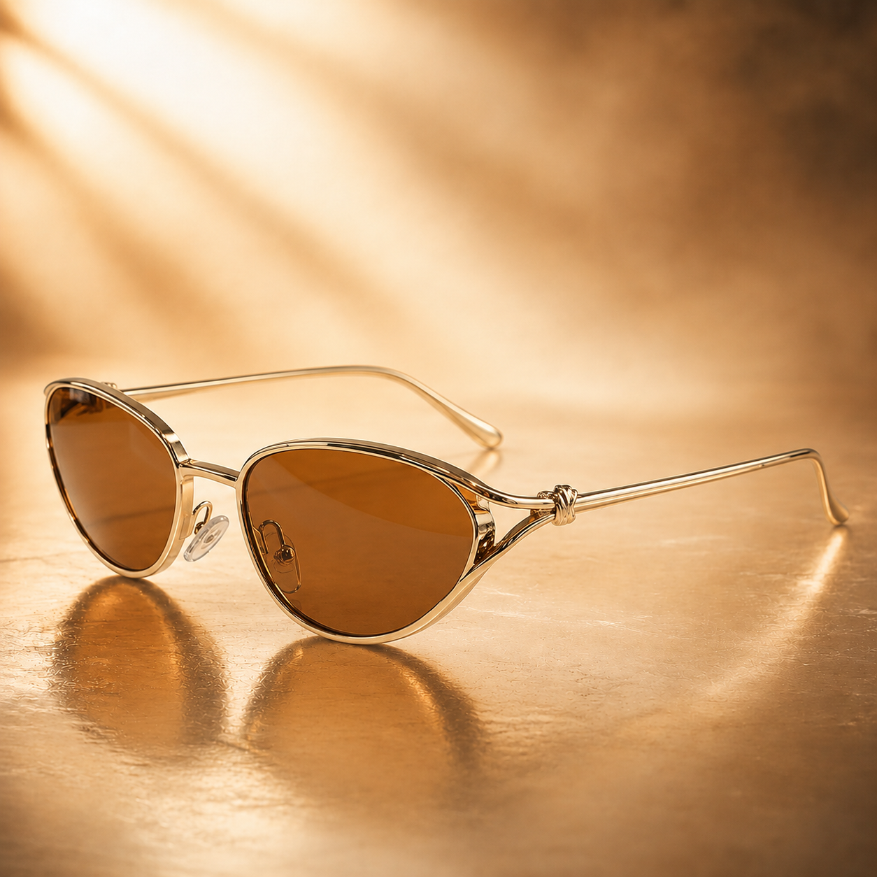 Aurelia Sculpted Metal Sunglasses