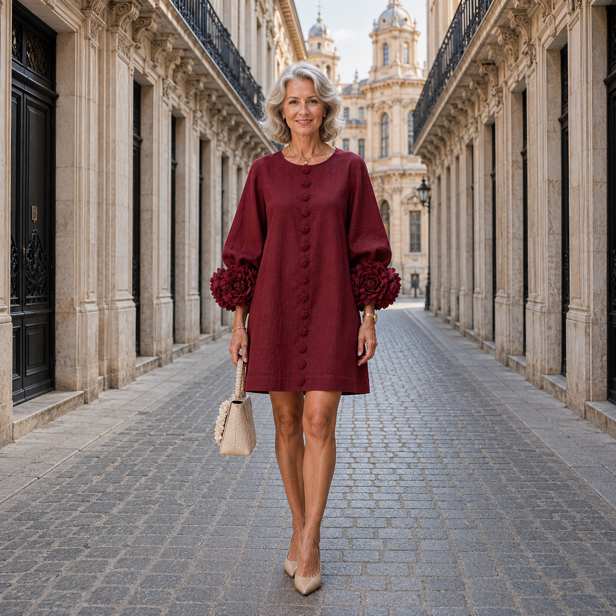 Floral Button-Down Mini Dress