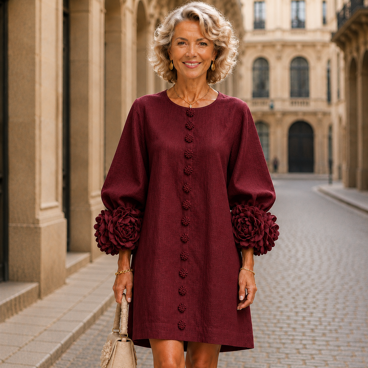 Floral Button-Down Mini Dress