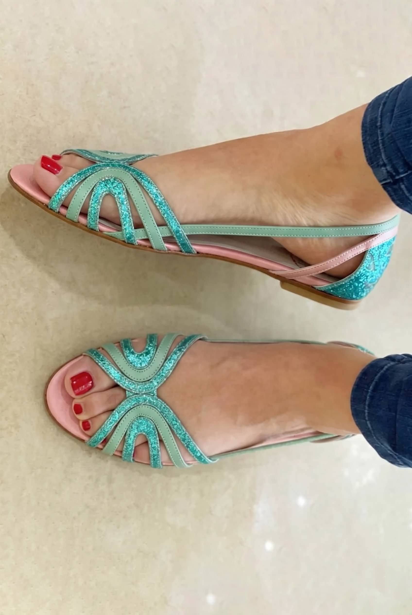 Thea | Peep-Toe Cut-Out Sandals
