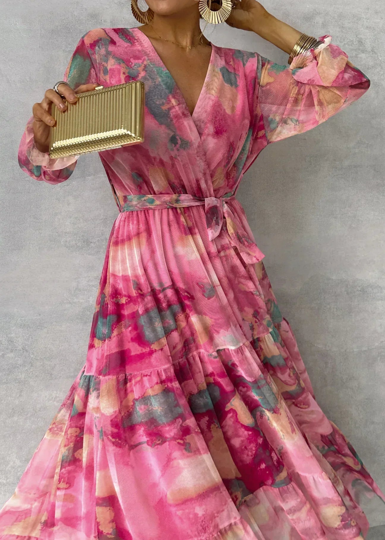 Meli | Wrap Dress with Floral Print