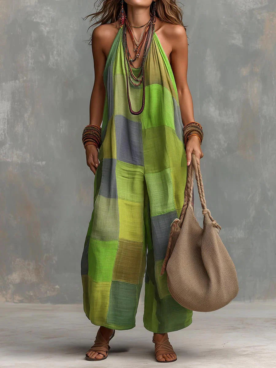 Amara | Bohemian Patchwork Jumpsuit