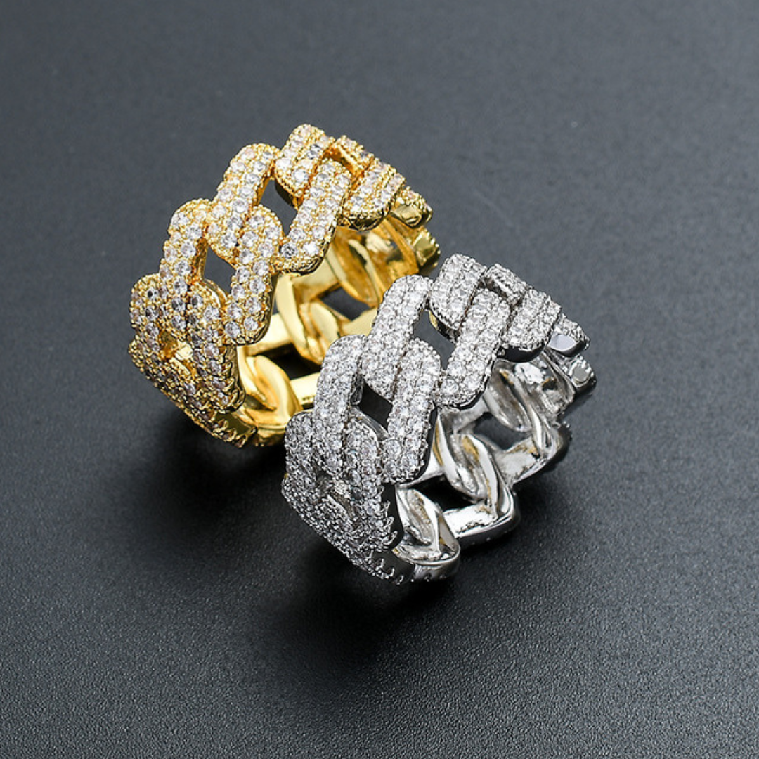 Gold Silver Zirconia Ring