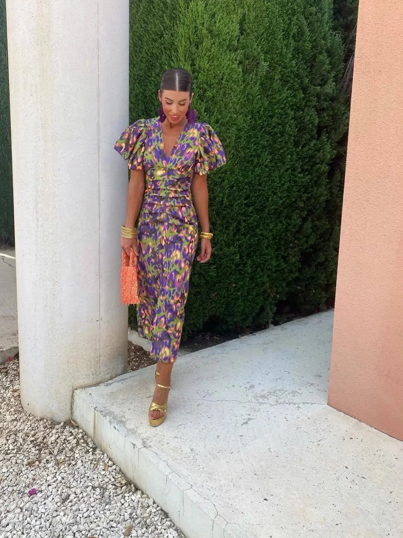 Loren | Dress with Puff Sleeves