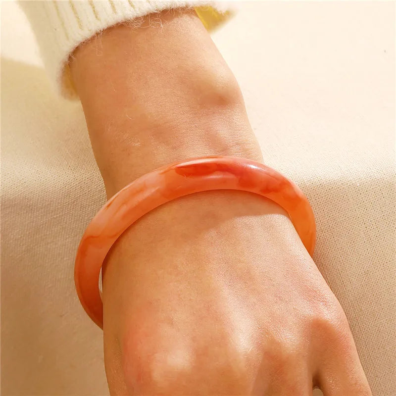 Semi-Transparent | Acrylic Bangle Bracelet