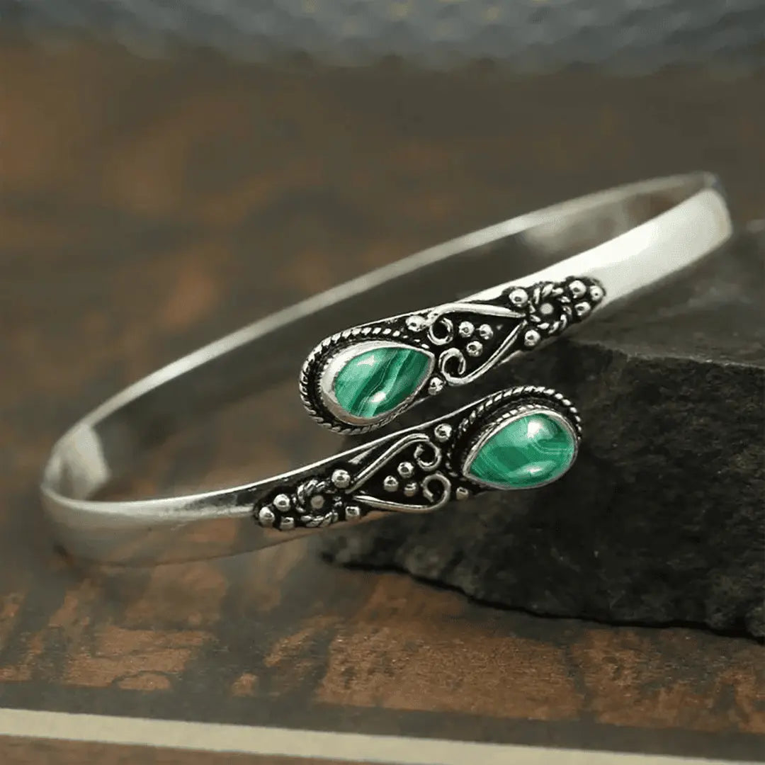 Vintage | Colourful Gem Tribal Cuff Bracelet