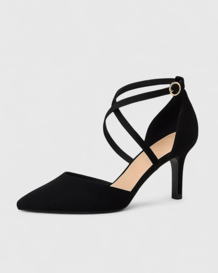 Veylah | Classy Pointed Toe Real Leather Heels